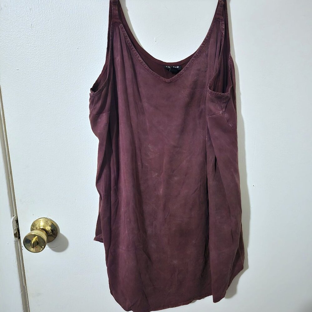 Torrid Size 1 Distressed Maroon Ava Cami